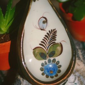 tonala pottery candle holder | rare mexico ceramic